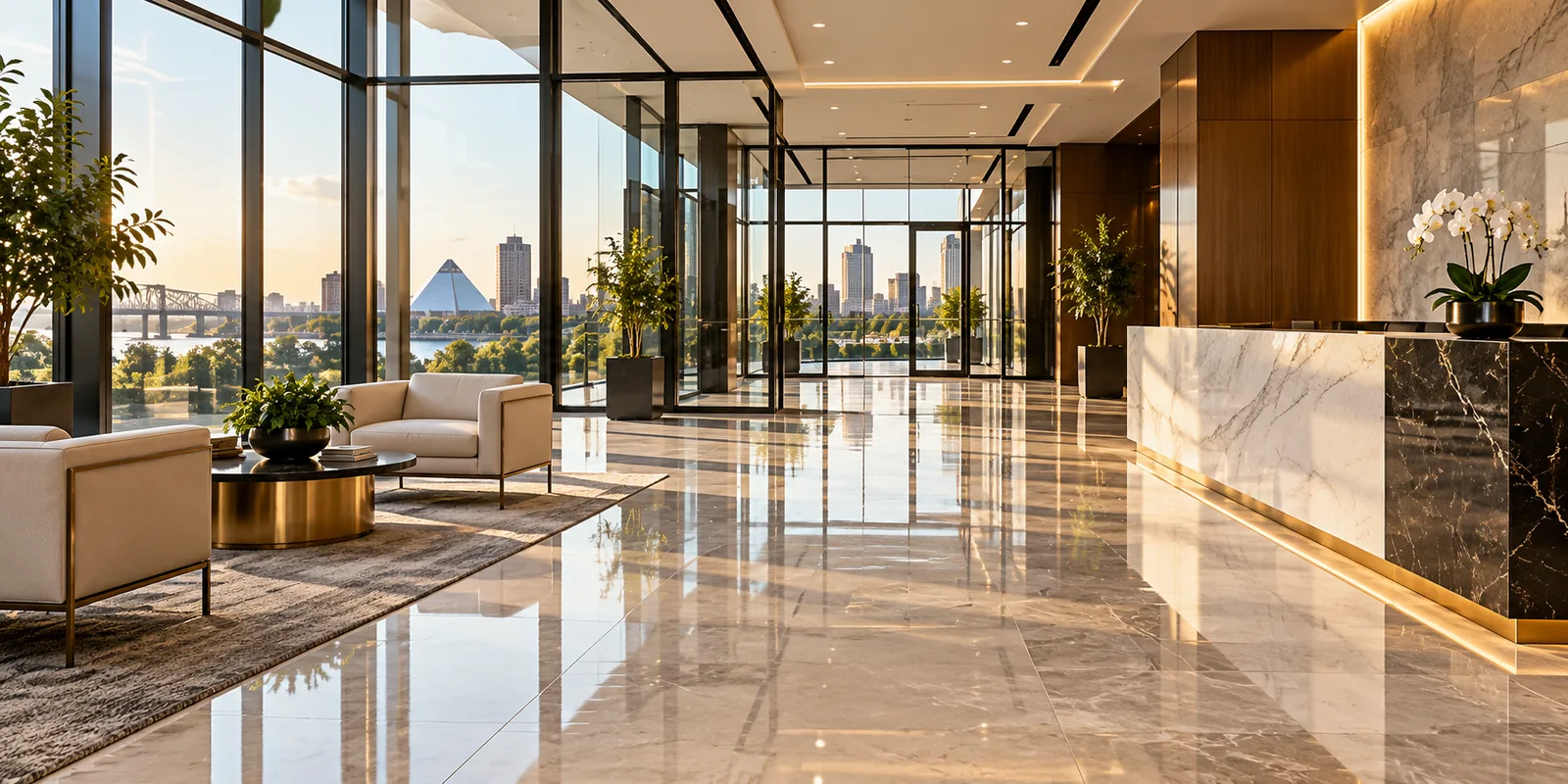 Illustrative clean commercial space